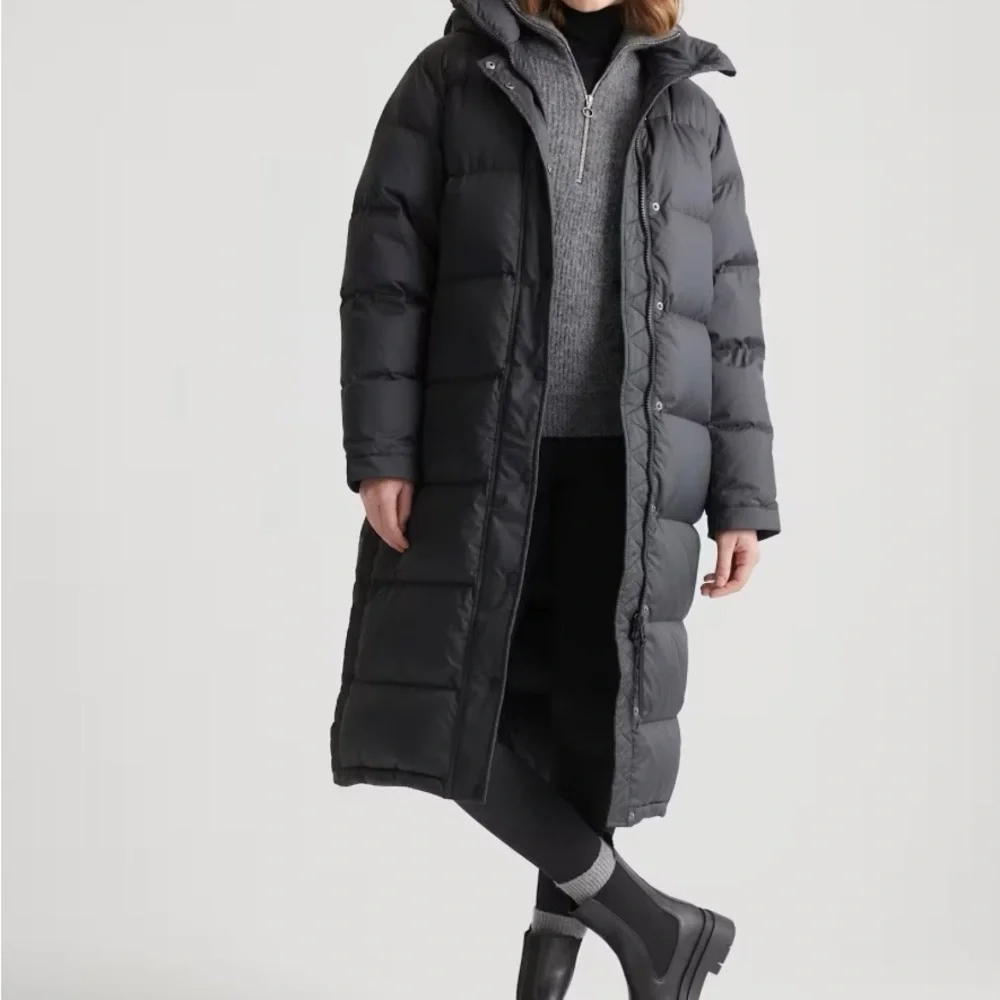 Quince Black Puffer Coat - Picture 1 of 8